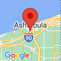 Map of Ashtabula, OH US